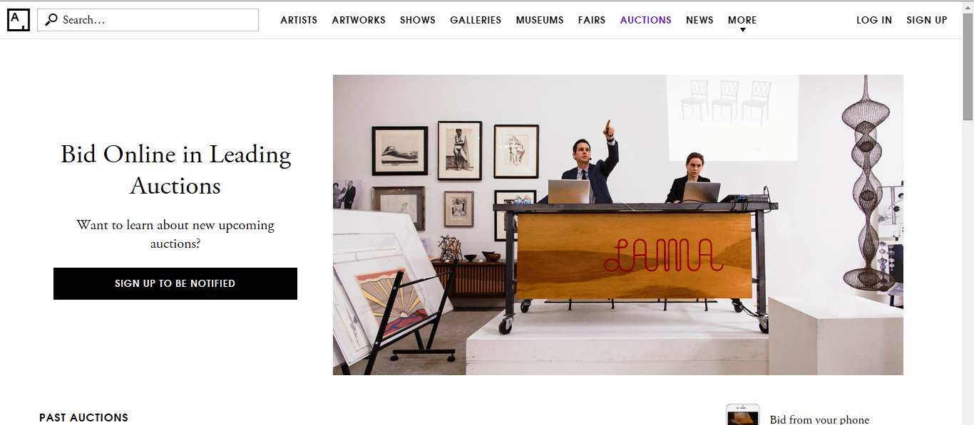 Best Online Auction Sites 82 Artsy Homepage
