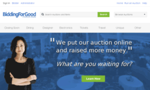 Best Online Auction Sites 38 BiddingForGood Homepage