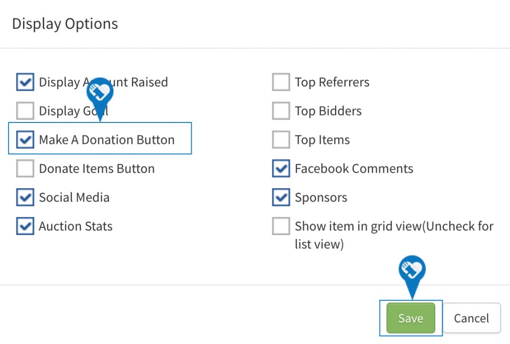 Add/Remove Make A Donation button on Auction Page 5 Add remove Make A Donation button on auction page5