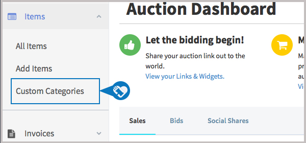 How do I create add or reorder item categories