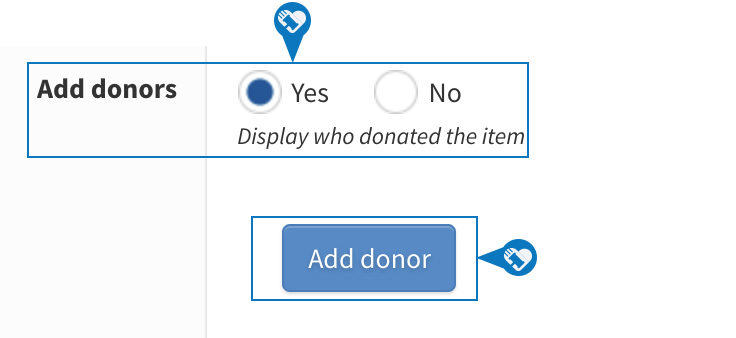 Linking Donors Website for each Donated Item2