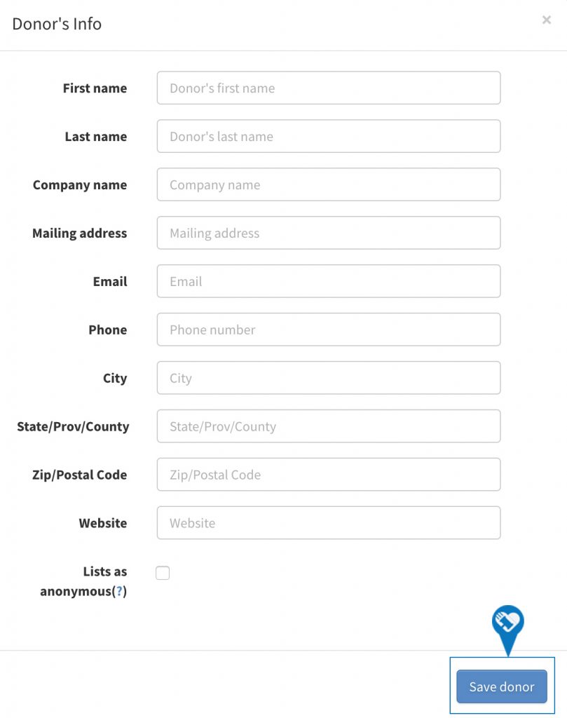 Linking Donors Website for each Donated Item3