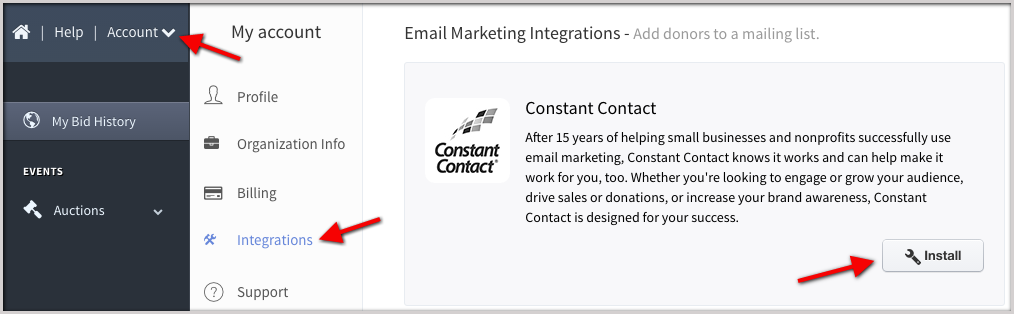 constant contact integration