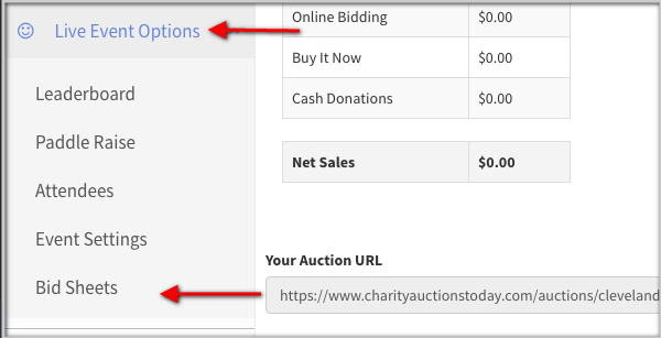 Charity Auctions Today Bid Sheets