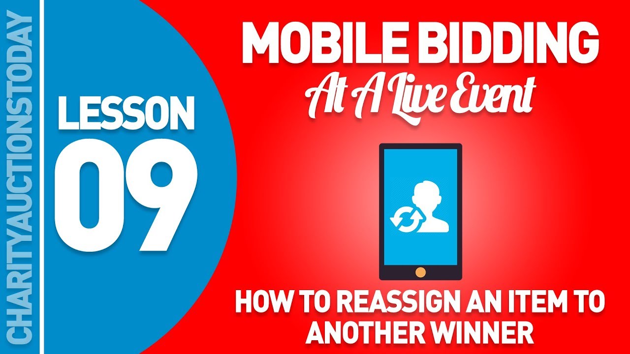 Mobile Auction At A Live Event Lesson 9 – Assigning Items To A New Winner