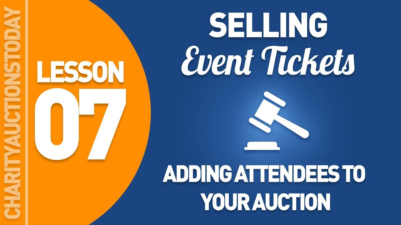 Adding Attendees To Your Auctions