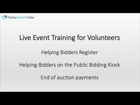 Live Event Volunteer Training