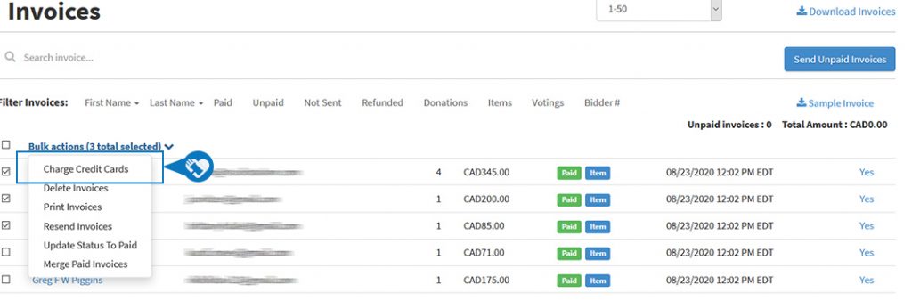 Charging Credit Cards on file for winning invoices2