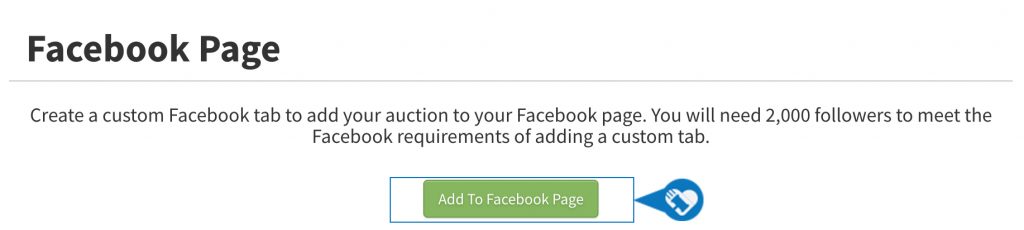 How to add my auction to a Facebook Page2