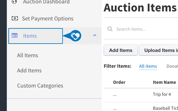 I need to approve items donated through auction page3