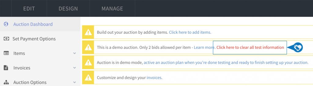 Test your Auction in Demo mode 1 Test your Auction in Demo mode