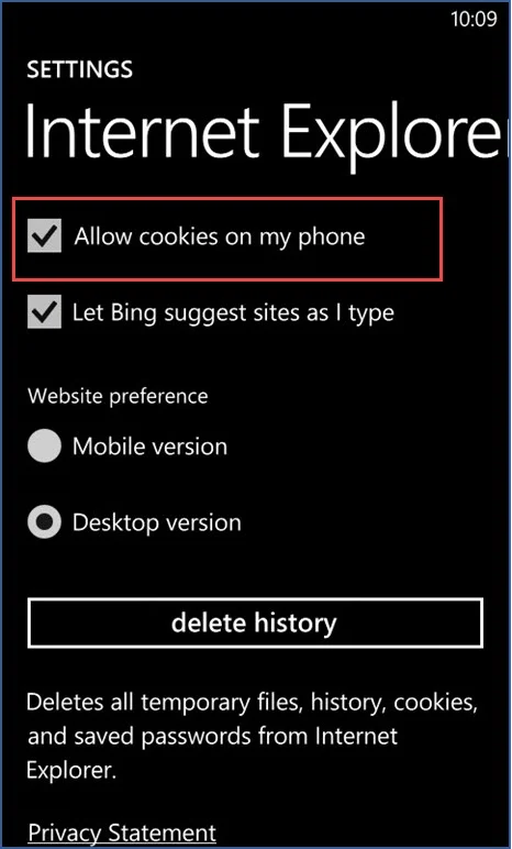 How to Enable Cookies on your Mobile Device 3 Cookies Android Windows Internet Explorer 1