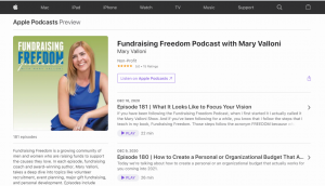 fundraising-ideas-best-fundraising-podcasts-fundraising-freedom-with-mary-valloni