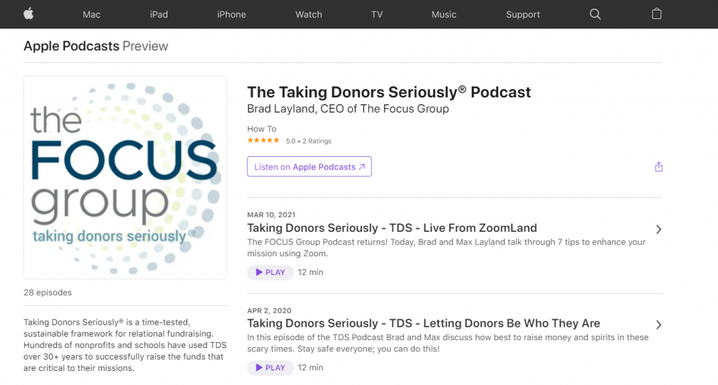 best-fundraising-podcasts-snippet-taking-donors-seriously