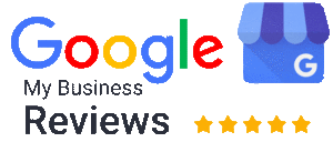 Google My Business Logo with 5 star reviews