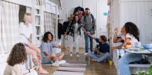 college students in dorm room brainstorming fundraising ideas