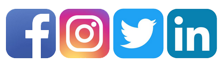 facebook-instagram-twitter-linkedin icons in a horizontal line