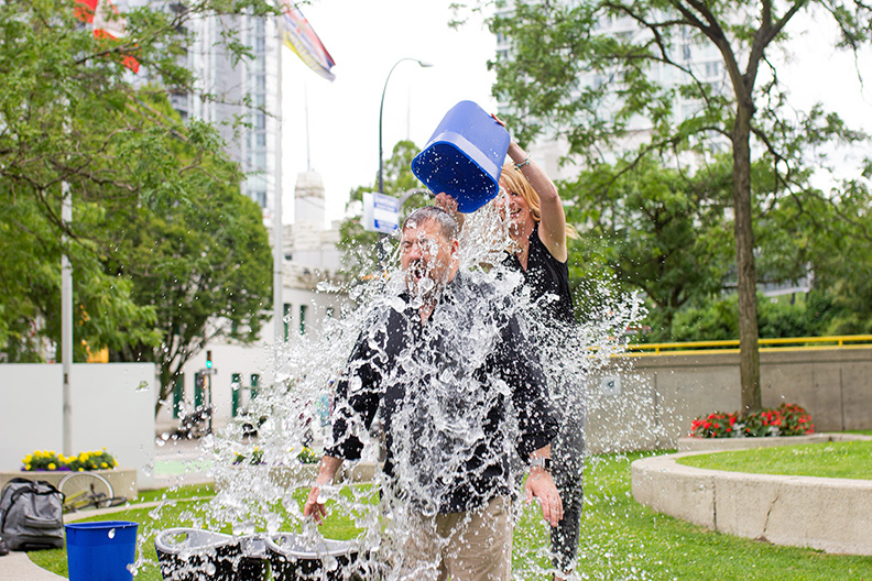 ice bucket challenge man gets iced