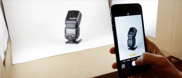 how to photograph auction items with a light box
