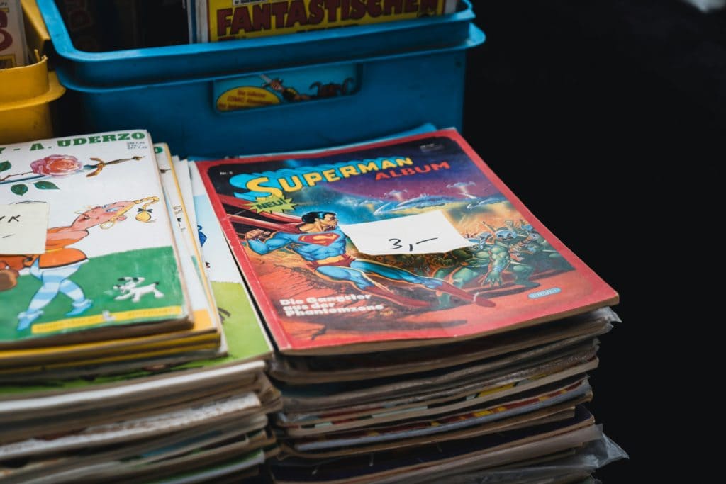 stack of comic books for sale