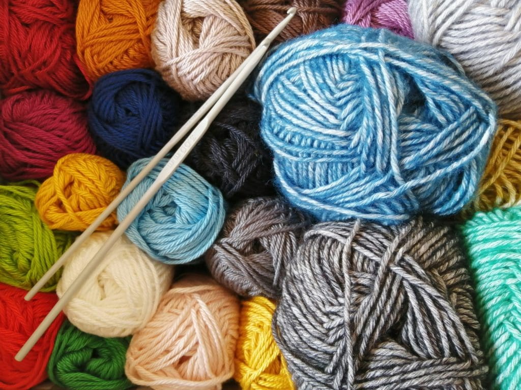 yarn and crochet hooks