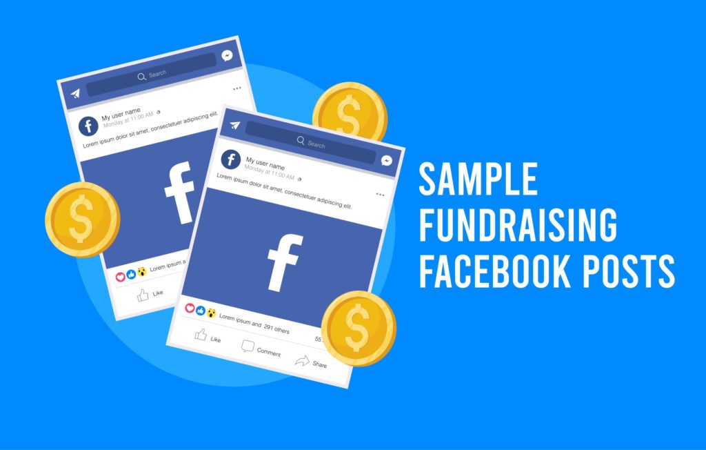 sample fundraising facebook posts icon