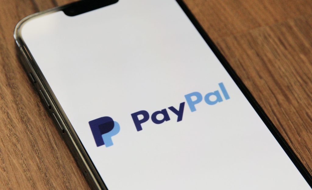 paypal logo on phone