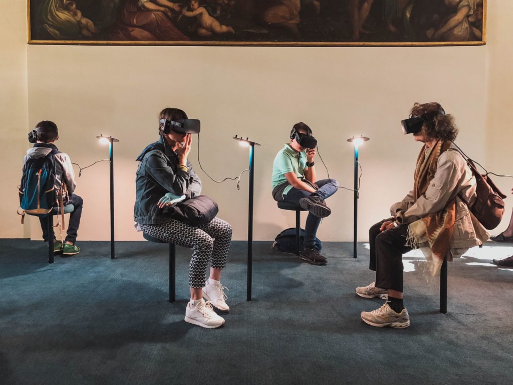people in virtual reality gear