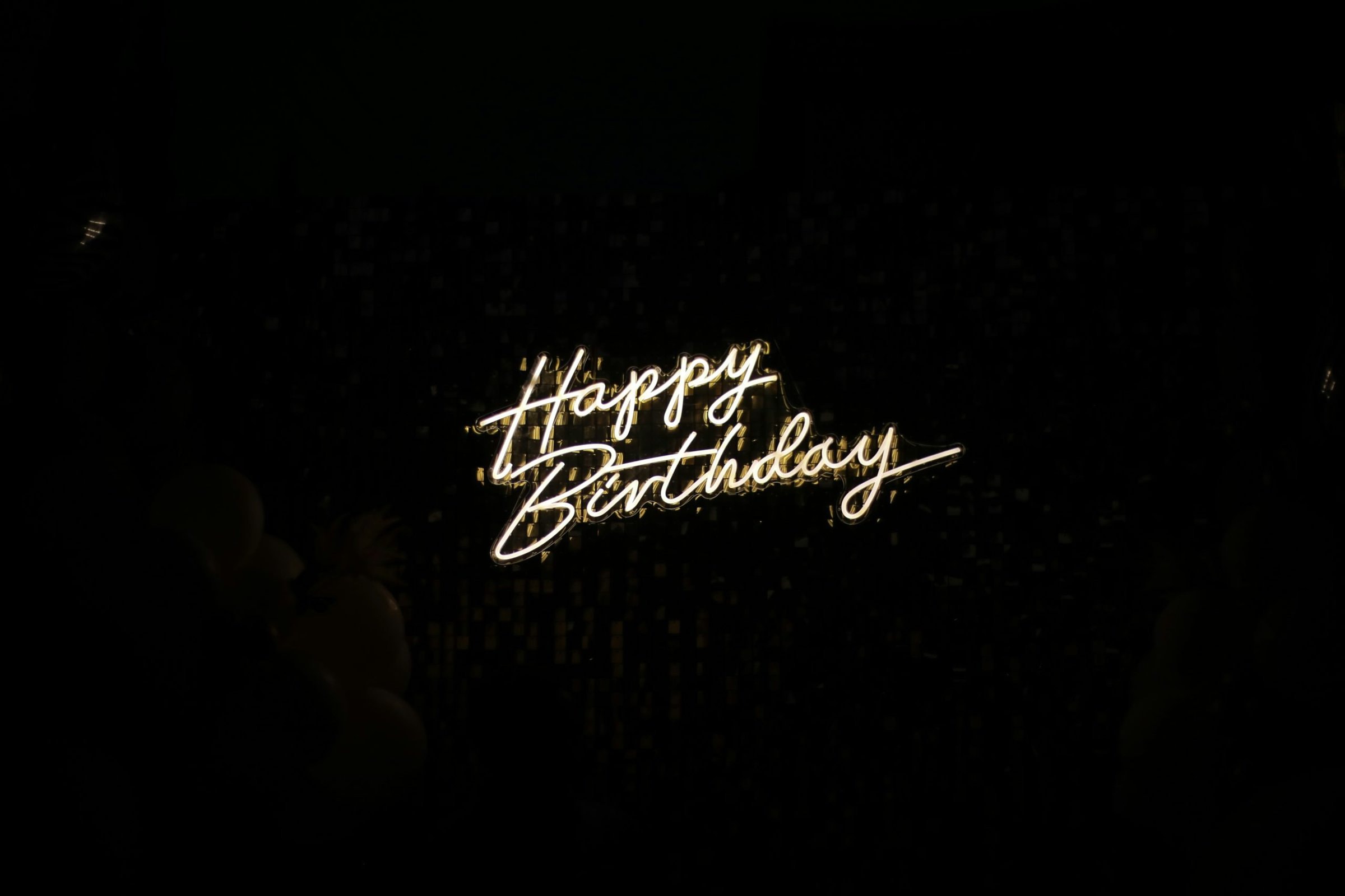 happy birthday neon sign