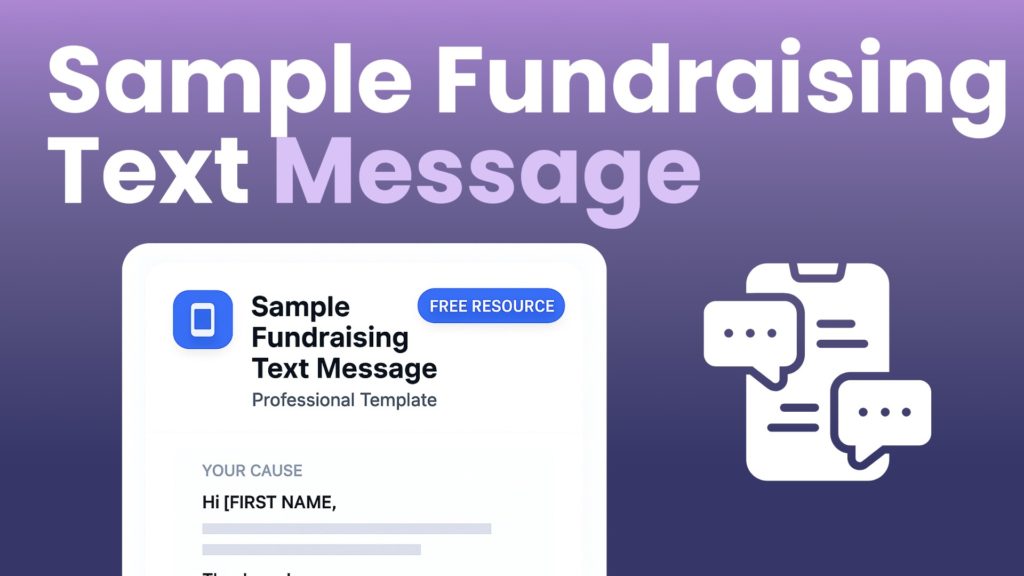 sample fundraising text message